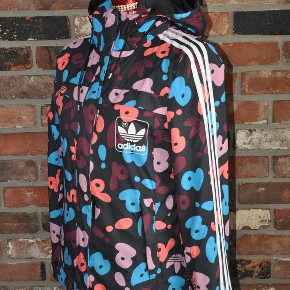 Adidas Trefoil 2011 ST Kurtka, Multi Color Letters Print, Coat Jacket. Small - Picture 6 of 12